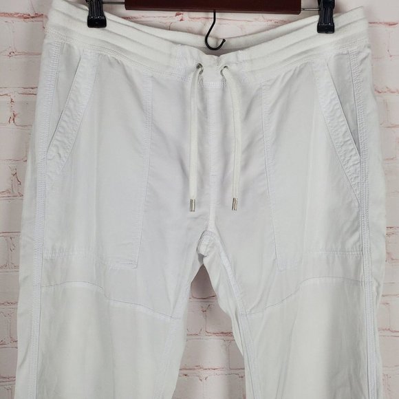 RLX Ralph Lauren Womens Convertible Pants S White Golf Hiking Pockets Drawstring - Picture 6 of 14